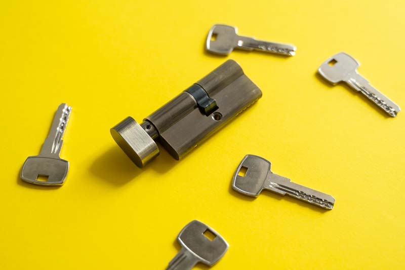 Euro Cylinder/Barrel with keys around it